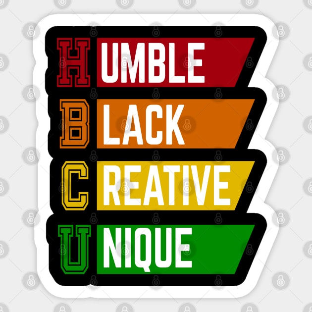 HBCU Grad Alumni Acronym Sticker by blackartmattersshop